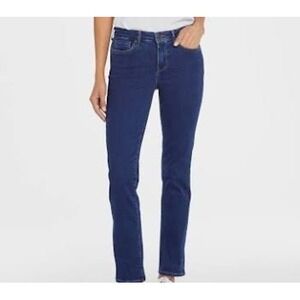 NYDJ Women's Sheri Slim Jeans in Dark Blue Wash